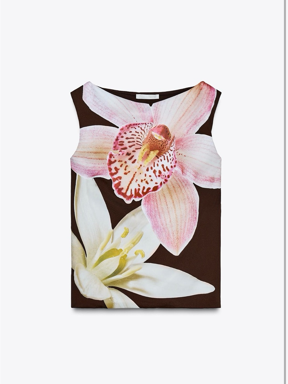Zara Floral Polyamide Top